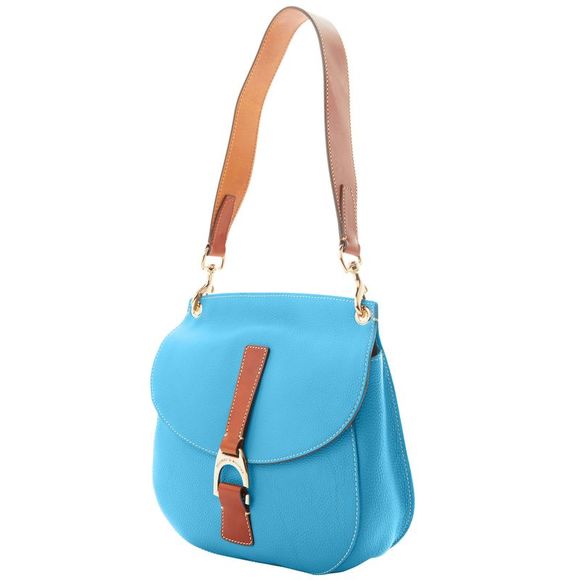 Dooney & Bourke Pebble Grain North South Reese Bag - Sky Blue - Picture 2 of 4